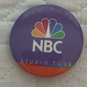 NBC Studio Tour Pin - Colorful Peacock Logo New York, Vintage 1990’s